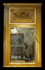 Espejo en Trumeau frances estilo luis XVI en madera laqueada y dorada. Ca 1920